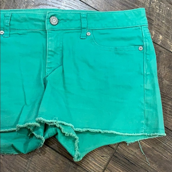 GAP Pants - GAP Hadley Green Cut Off Green Denim Jeans
